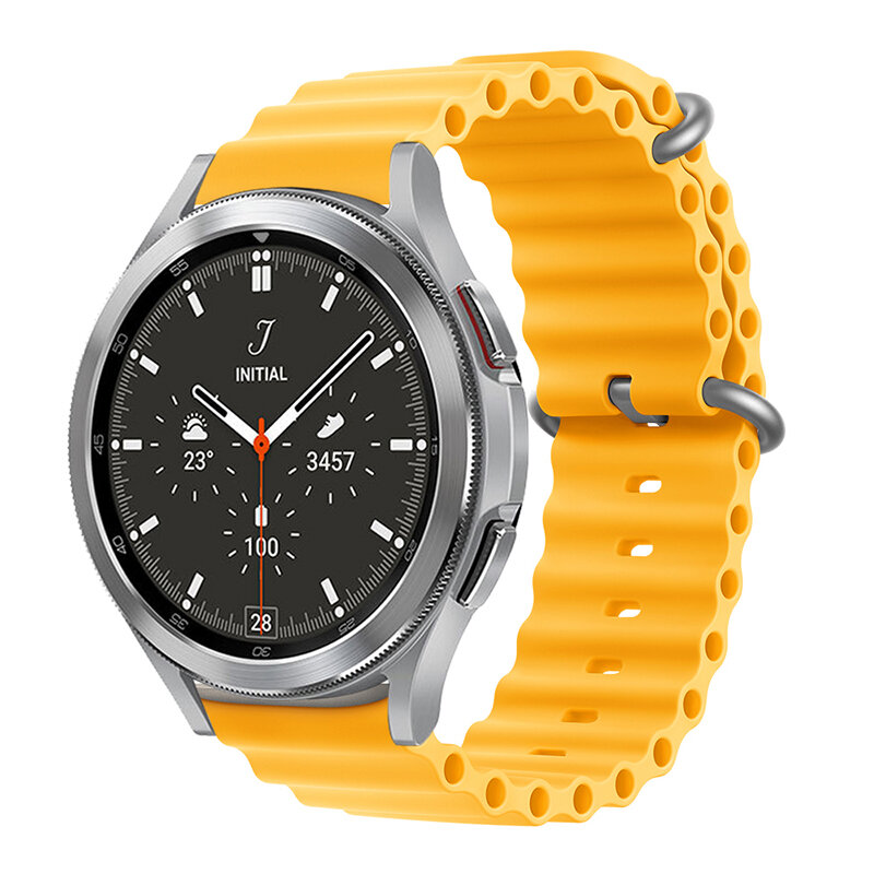 Ocean Starp para Samsung Galaxy Watch, 5 Pro, 6 Classic, Faixa Correa de Silicone, 40mm, 44mm, 45mm, 20mm, 22mm, 43mm, 47mm, 46 milímetros, 45 milímetros