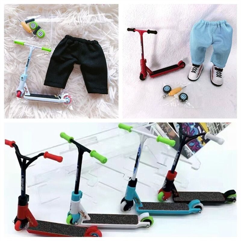 Mini Alloy Finger Scooter Model Interactive Fingertip Movement Toy Novelty Skateboard for Parent-Child Holiday Gifts