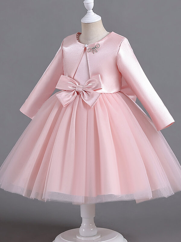 Платье принцессы для девочек новое летнее платье из двух частей с цветами для девочек праздничное платье для выступления маленькой девочки