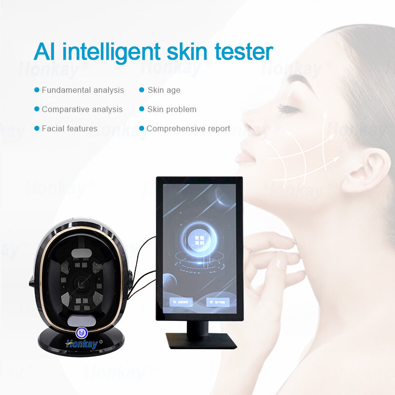 Интеллектуальный анализатор кожи с искусственным интеллектом, устройство для очистки лица с экраном 13,3 дюйма, 3D Волшебное Зеркало, цифровое изображение, устройство для анализа красоты лица