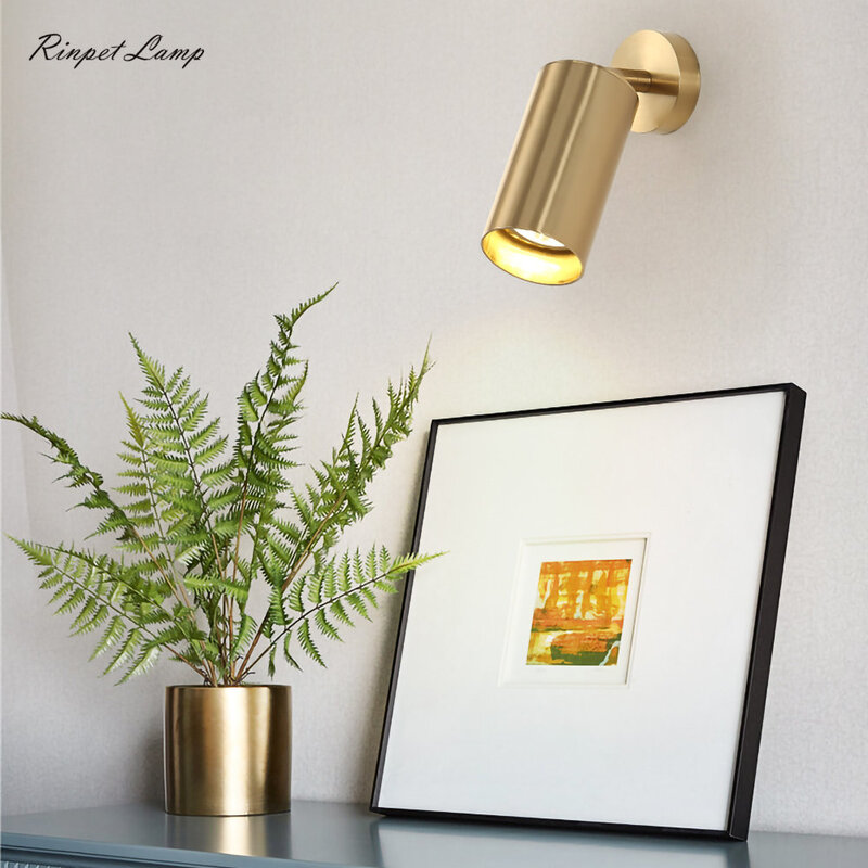 Lampu LED dekorasi Interior, lampu dinding lipat 90 ° dapat diputar 360 ° permukaan dapat diganti