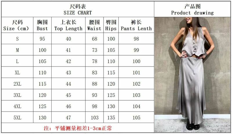 2024 Fashion terbungkus rok Satin kamisol atasan dua potong rok Set untuk wanita gaun Maxi untuk wanita