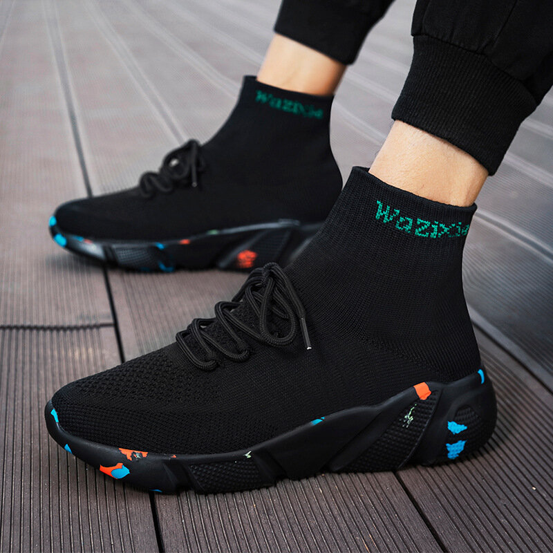 New Women Fashion Sneakers Unisex Sock Boots Shoes Ladies Casual Loafers Student Sports Shoes Woman Men Shoes Plus Size Boots
