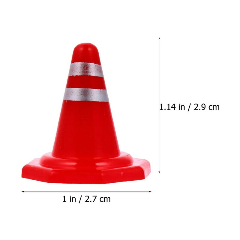 Roadblock Miniature Cones Modelo Brinquedo, Sinais Plásticos, Modelos De Simulação, 60 Pcs