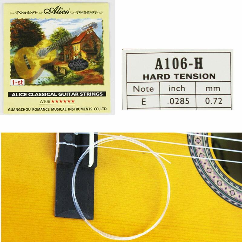 NEW A106 Clear Nylon Strings Silver Plated Copper Alloy Wound  Classical Guita Strings  (.0285 .0325 .041 .030 .036 .044)