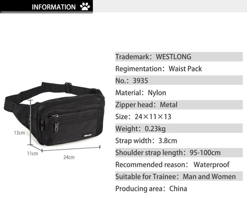 Модная поясная сумка, повседневная функциональная Водонепроницаемая поясная сумка для мужчин и женщин, мужской кошелек для телефона, сумки унисекс