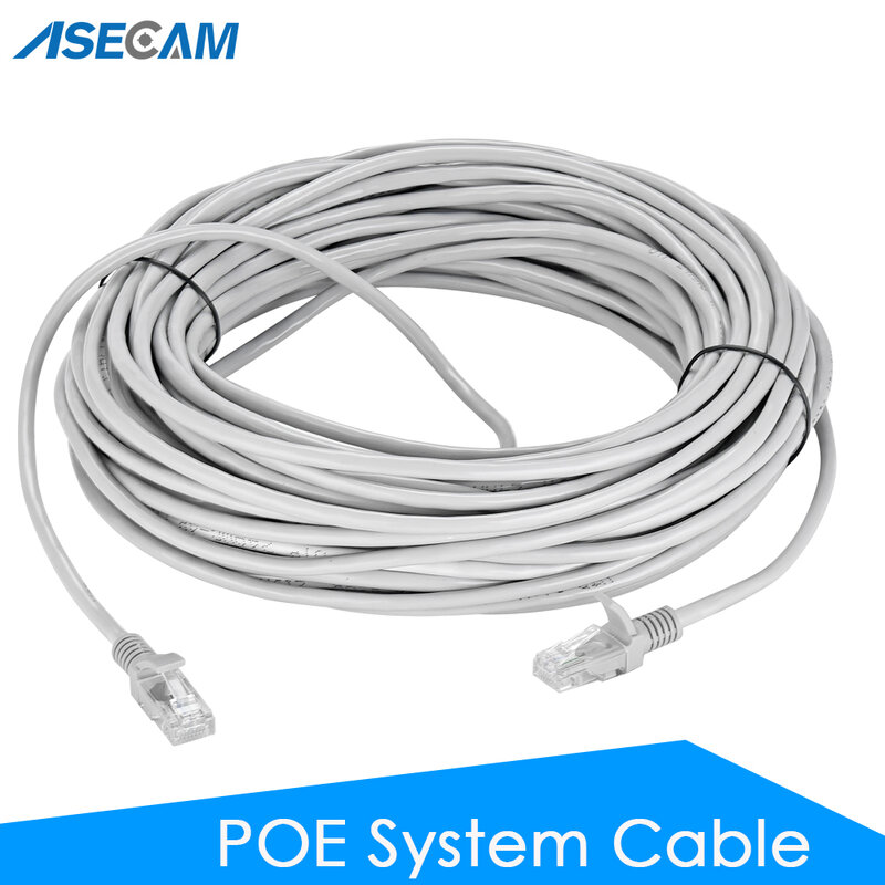 Cable POE RJ45, conexión de cámara IP, sistema de cámara de seguridad CCTV Cat5, Ethernet, Internet, LAN