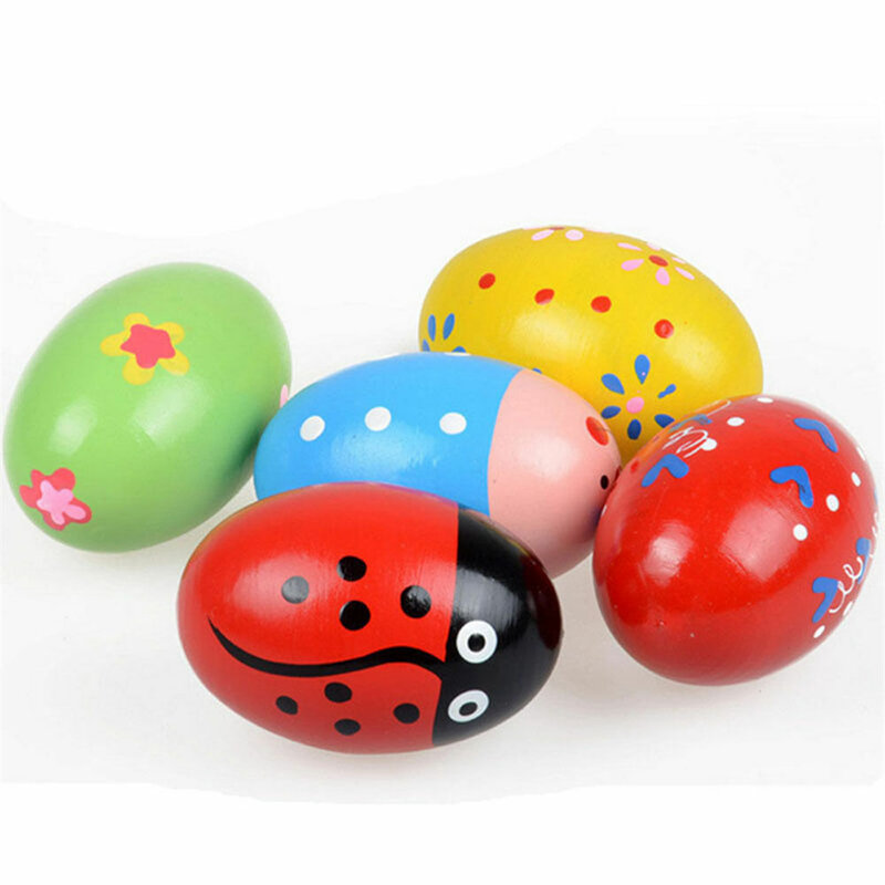 음악 셰이커 계란 나무 아기 다채로운 뮤지컬 타악기 딸랑이 교체 교실 음악 조기 학습 장난감, 1 개