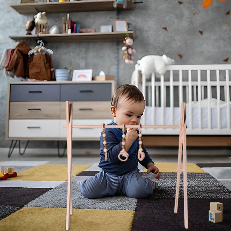 Play Gym Wooden Frame Crafts Infants Gym Toy Kids Fitness Equipment For Game Room Nursery Room Early Childhood Education Center