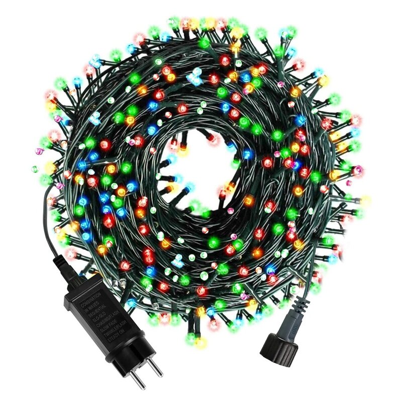 Decorativa Led String Natal Luzes Ao Ar Livre 8 Modo UE Plug