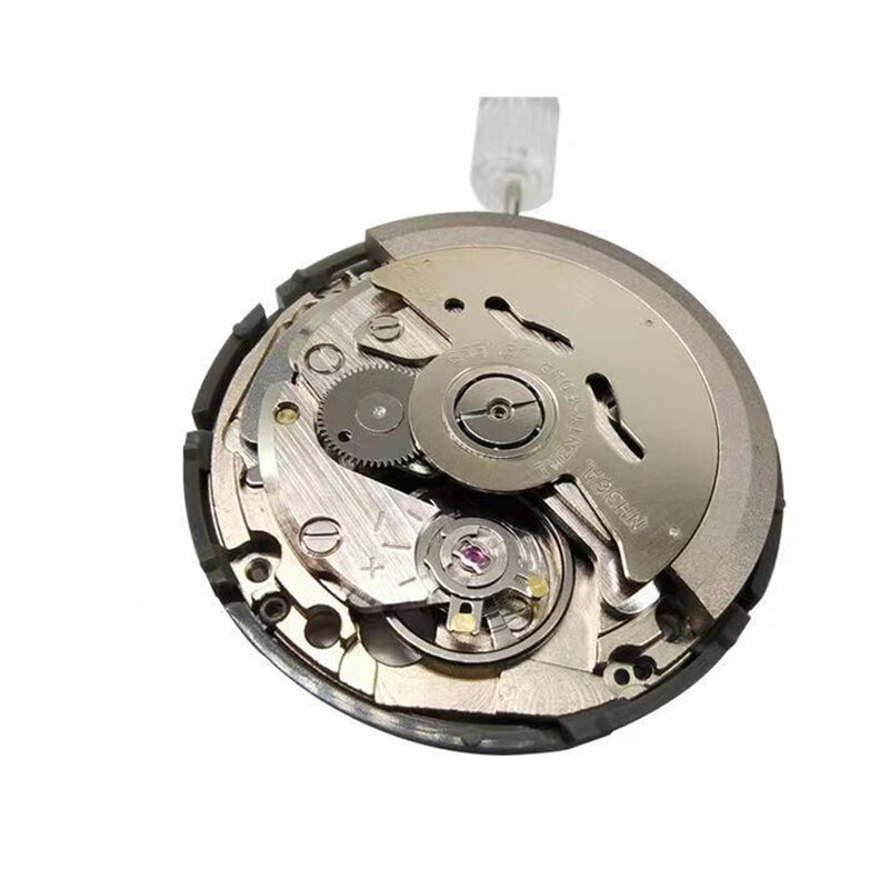 일본 오리지널 NH36 무브먼트 3/3.8 크라운 듀얼 캘린더 고정밀 자동 기계식 시계, 화이트 날짜 디스크 휠