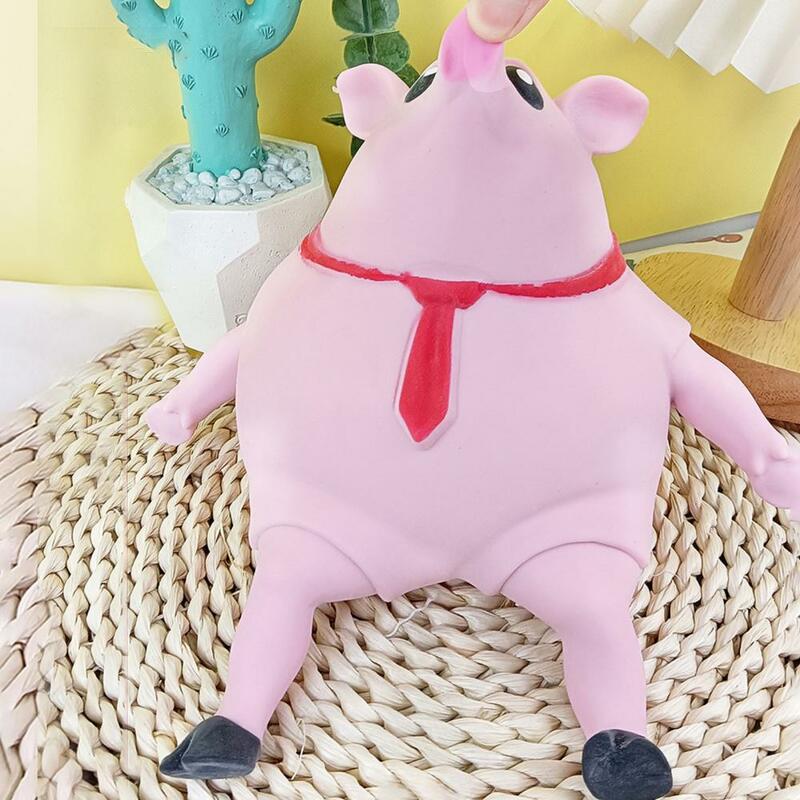 Stretchable Pig Toy Pig Squeeze Toy Slow Rebound Pink Pig Squeeze Toy Soft Tpr Stress Relief Ornament for Decompression Gift