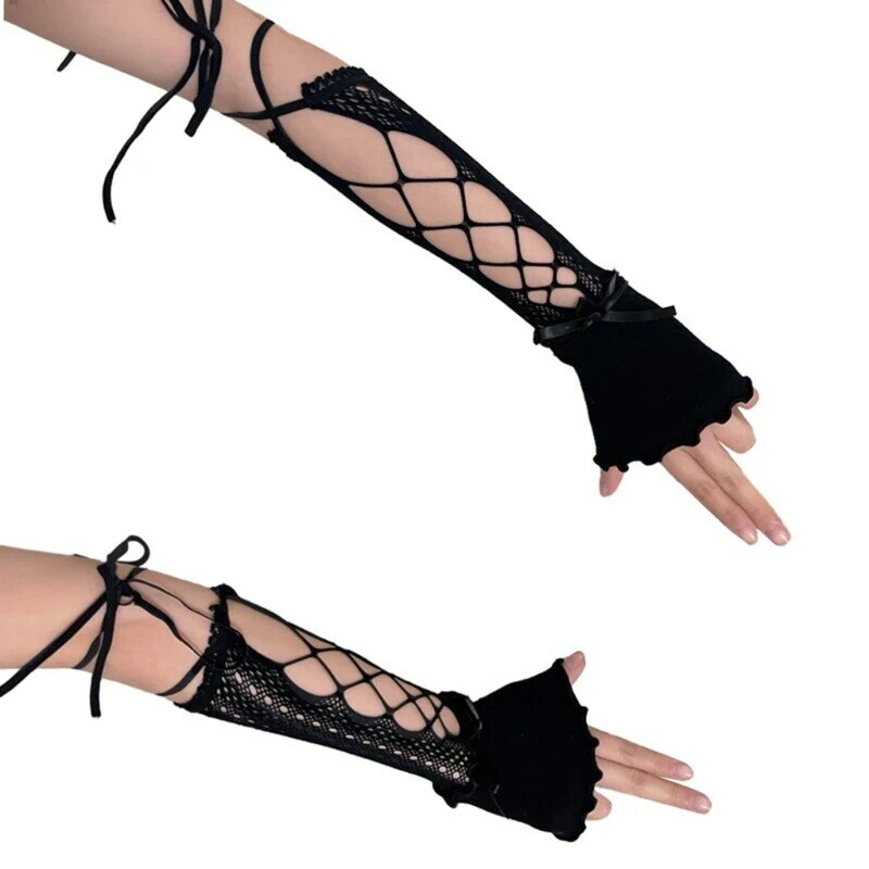 Fashion Lace Bowknot Sleeves Decorative Sleeves Girl Party Arm Sleeves