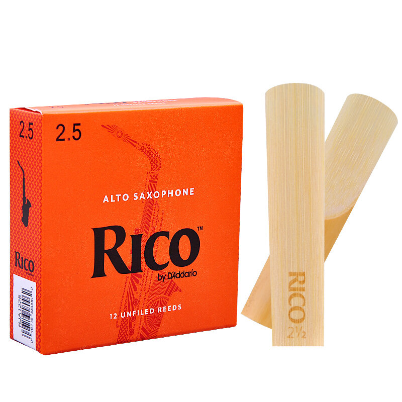 Original D'addario RICO Orange Box, Reeds Eb Alto Bb Soprano Tenor Barione Saxphone Clarinete Baixo Clássico, EUA