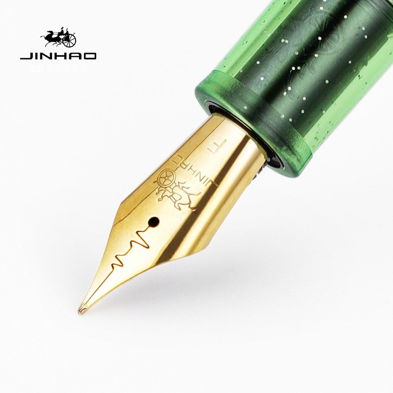 Перьевая ручка Jinhao 9013 с акриловым пером и сердцебиением, роскошная элегантная каллиграфическая ручка, офисные и школьные канцелярские принадлежности для письма