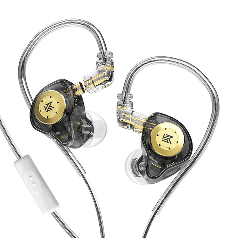 KZ-EDX Pro Fones De Ouvido Dinâmicos Com Bolsa, In Ear Sport Earbuds, Cancelamento De Ruído, HiFi Music Headset