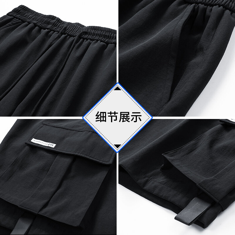 Nylon 2024 Hot Summer Casual Pants Cargo Shorts Five-point Pants Men's New Men's Unisex Loose Sports Trendy Brand Versatile Men