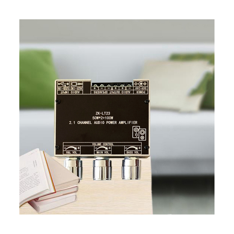 ZK-LT23 5.1Bluetooth Power Amplifier Board 50W 2.1Channel Amplifier Board with Short Circuit Protection for Sound Box