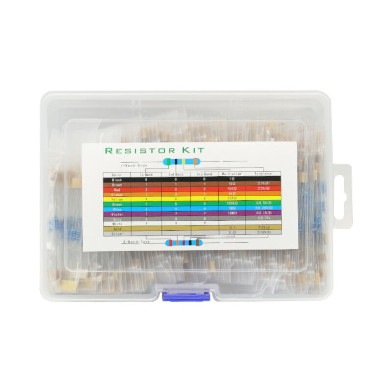 Set di assortimento di resistori a Film metallico da 1460 pezzi etichettato 1 precisione 73 valori per modulo arduino
