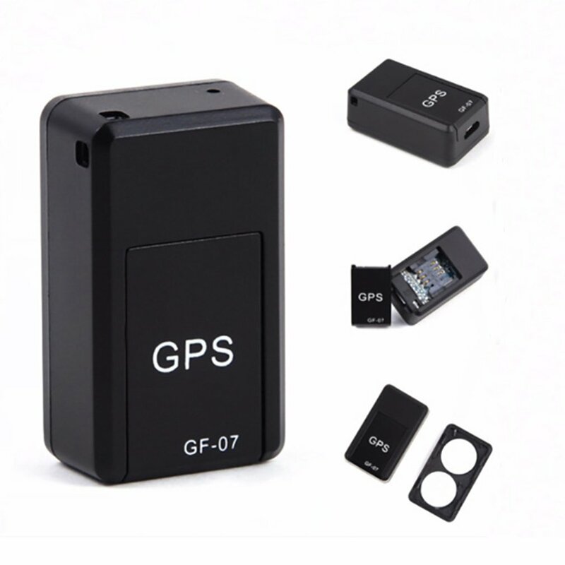 Pelacak GPS GF-07 magnetik, perangkat pelacak Waktu Nyata GSM Mini-perangkat Mini GPS pelacak lokasi mobil Waktu Nyata
