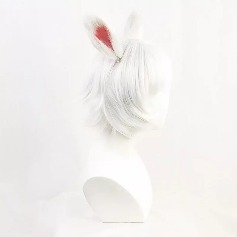 FF XIV rambut sintetis 14 Y'shtola Ya Shutora Ruru, rambut sintetis tahan panas pendek putih untuk pesta karnaval kostum Halloween