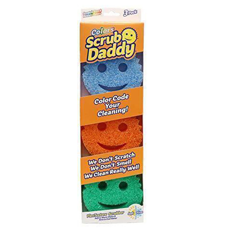3 pezzi Scrub Daddy Sponge-Scratch-Free multiuso Dish Sponge Color Variety Pack