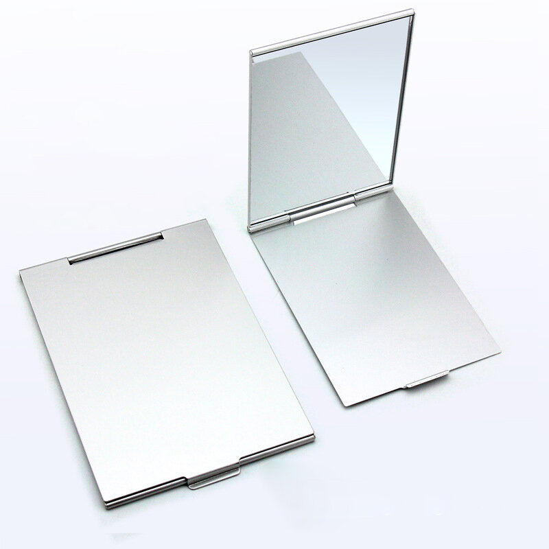 소형 접이식 메이크업 거울, 직사각형 초박형 포켓 거울, 맞춤형 휴대용 소형 접이식 화장품 거울