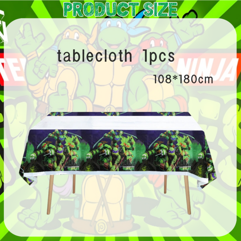 Ninja Turtles Birthday Decoration 20pepole Disposable Tableware set Turtle Tablecloth Plate Baby Shower Kids Boys Party Supplies
