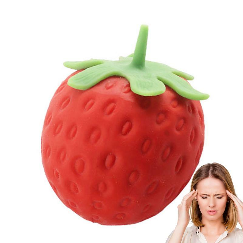 Strawberry Squish Squeeze Toys Colorful Strawberry Slow Rebound paillettes simulazione frutta PU pane regali a lenta crescita per bambini