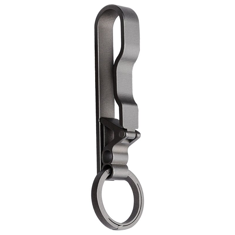 Titânio Cintura Clipe Keychain, fivela de cinto, suporte do anel chave, ferramentas portáteis, ao ar livre, peças, acessórios