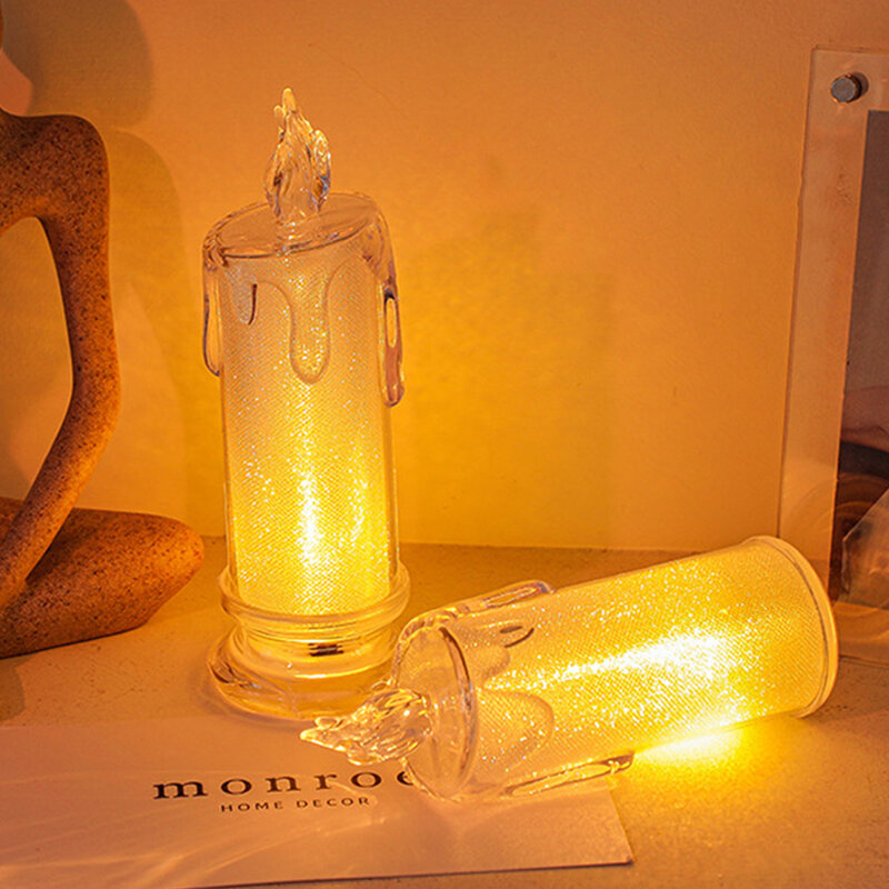 Simulazione decorazioni a lume di candela fusione candele a cera conica lampada da notte lampada da tavolo per la decorazione domestica