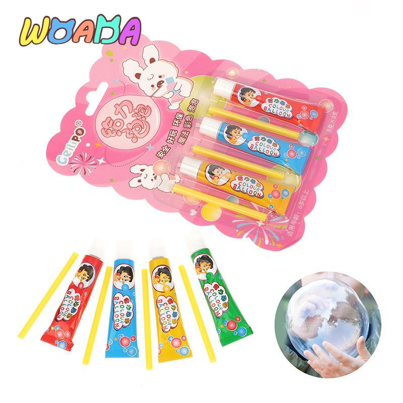 다채로운 버블 볼 플라스틱 풍선, 어린이 소년 소녀 선물, 만화 매직 버블 글루 장난감, 파열 안전, 1 개, 3 개