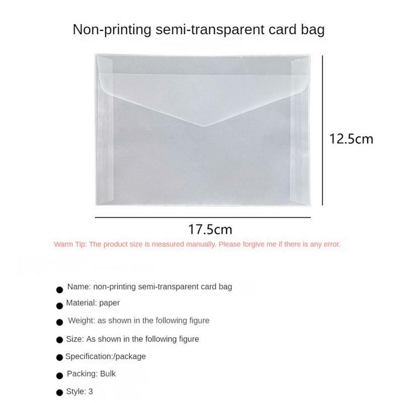 1/3/5PCS Translucent Storage Bag 3 Options Translucent Packing Bag Water Proof Small And Portable Card Cover Protective Bag