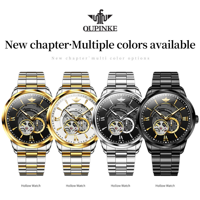 OUPINKE 3190 Automatic Watch for Men Imported Japan Movement Sapphire Mirror Waterproof Luxury Brand Mechanical Men Wristwatch