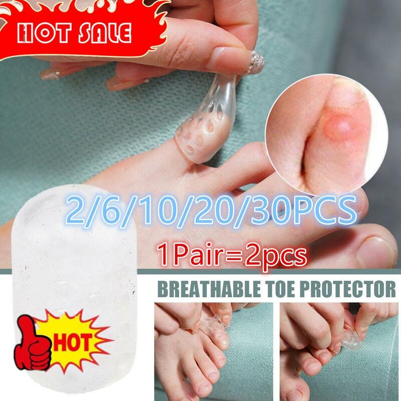 Separador Toe para proteção das unhas dos pés, silicone respirável, elasticidade, anti-fricção, à prova de suor, protetores do pé, 2-30pcs