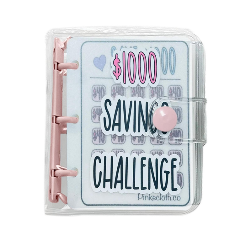 1000 segregator oszczędnościowy, segregator oszczędnościowy, książka z wyzwaniami oszczędnościowymi z kopertami, wyzwanie oszczędnościowe
