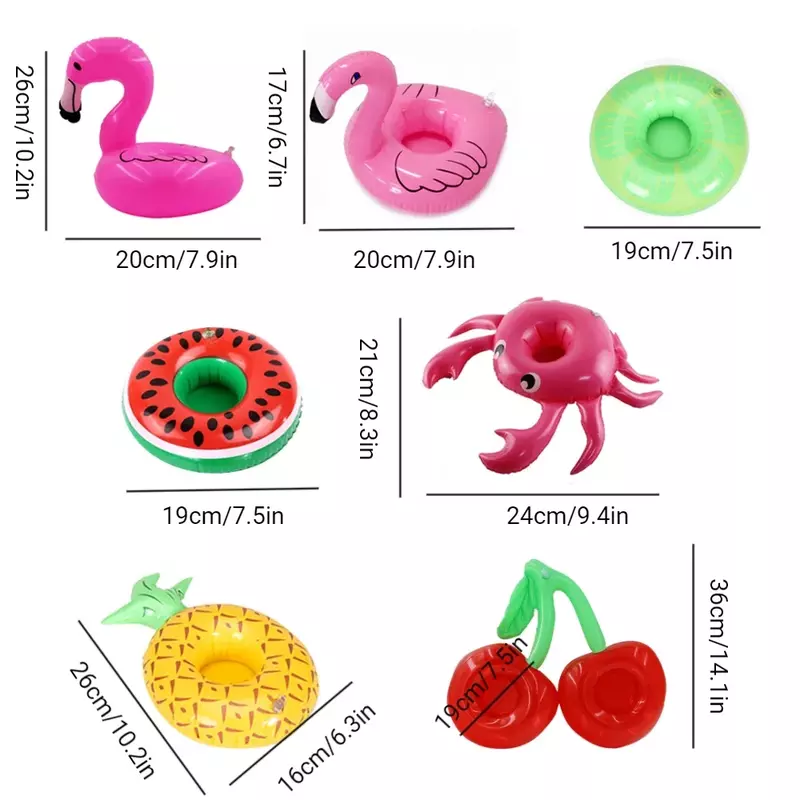Mini suporte inflável do copo da bebida, brinquedo do banho da natação, brinquedos do partido do flutuador, piscina de banho, suporte da bebida do flamingo