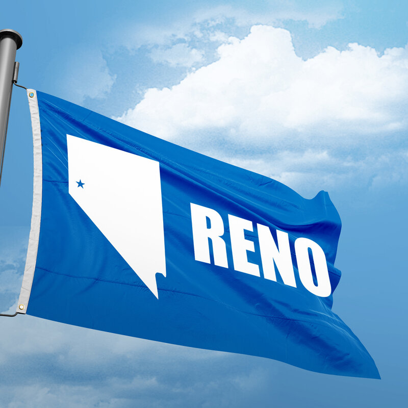 Nevada Reno Flag 3*5FT 90*150CM USA States City Flags  America Custom Outdoor Home Decoration Banners Polyester UV Resistance