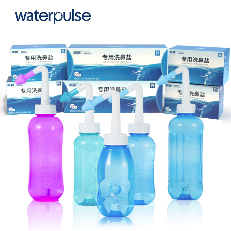 Waterpulse-Irrigateur nasal pour enfants et adultes, bouteille de lavage nasal, nettoyant pour rhinite, sinusite, antarctique, cheville, pot neti allergique