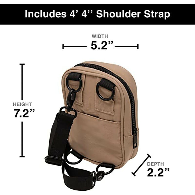 Tas selempang olahraga, tas pinggang kecil multifungsi dapat dilepas, tas penyimpanan lari luar ruangan gaya sederhana kasual 1 buah