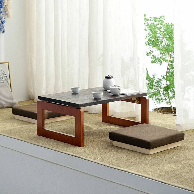 Mesa de café de madeira dobrável, mesa leve, fácil de mover, instalação simples, decoração de casa, forte estabilidade