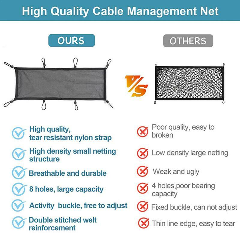 Under Desk Organizer Net Table Mesh Organizer For Wire Management Large Capacity Mesh Bag Desk Wire Hiders For Computer Cables