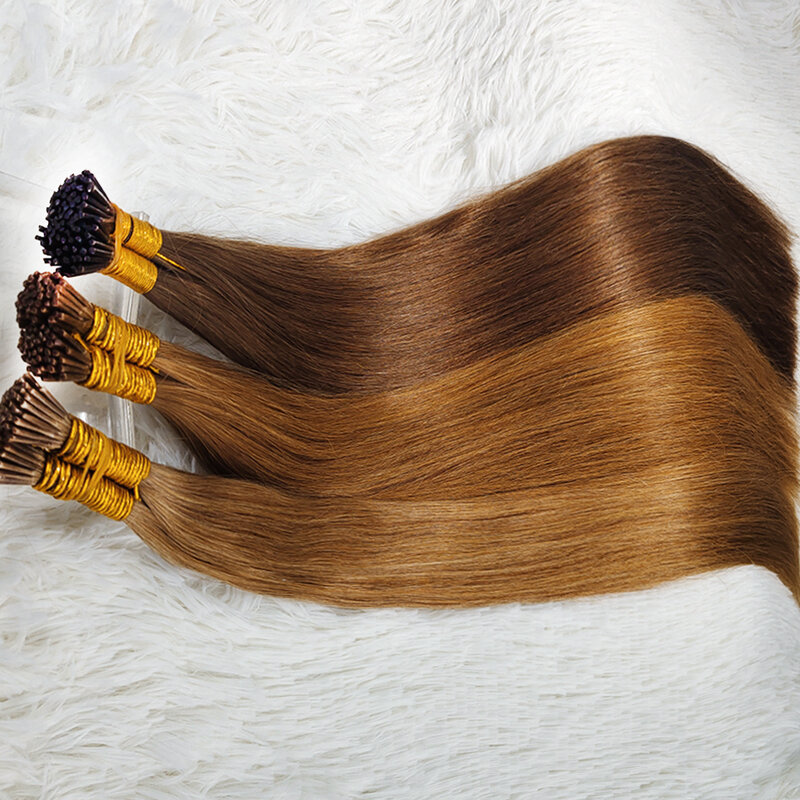 I Tips-extensiones de cabello virgen 613 para mujeres negras, extensiones de cabello Natural 100% Remy, fusión Natural recta