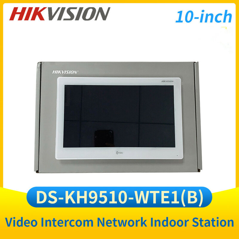 IP-видеодомофон Hikvision, внутренняя станция, Wi-Fi, Android, универсальный монитор POE, 10 дюймов (DS-KH9510-WTE1 B)