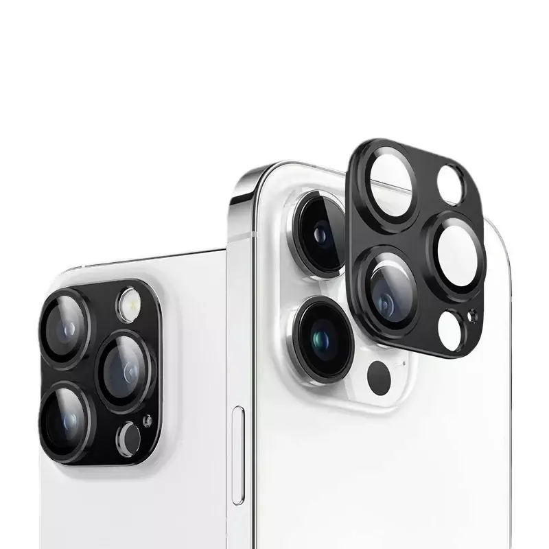 Liga Metal Lens Capa para iPhone, Protetor de Tela, Capa Protetora, Lente da Câmera, 15 Pro Max, 15 Plus