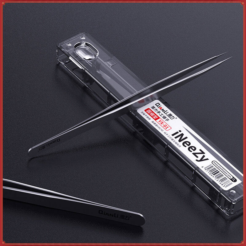 QianLi-Pinzas 3D antimagnéticas de alambre volador, pinzas electrónicas de precisión, herramientas de reparación de soldadura SMD para teléfono móvil
