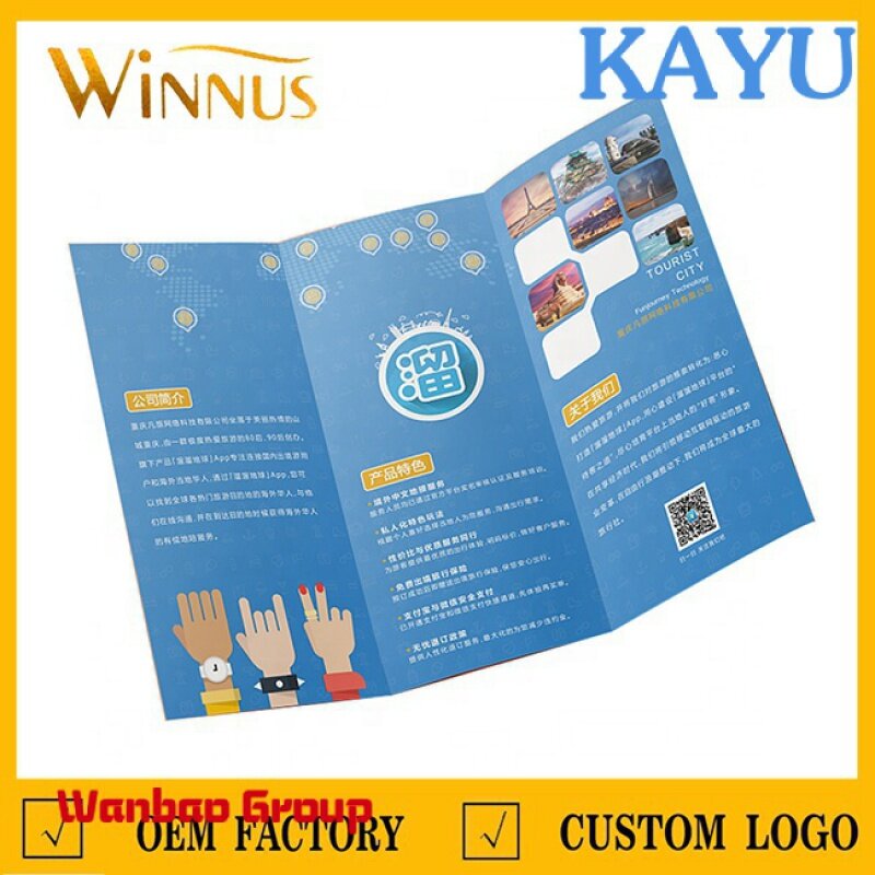Custom  cheap custom service a3 a4 a5 a6 poster restaurant menu booklet brochure pamphlet folded leaflet flyer printing