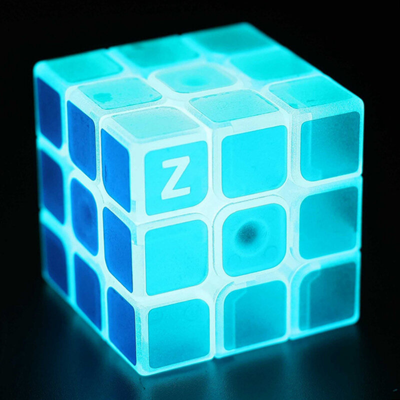 Babelemi Linnen Afgewerkte Sticker Lichtgevende Blauw 3X3X3 Speed Magic Cube Verbeterde Versie Puzzel Educatief Speelgoed Voor kind