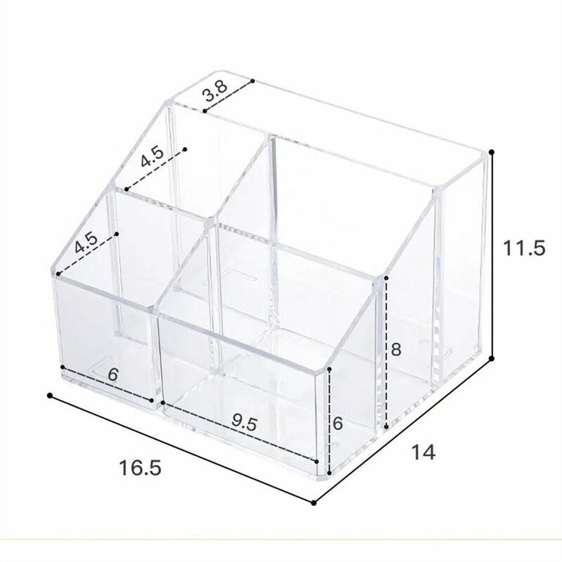 Большая емкость, вертикальная прозрачная коробка для хранения карандашей, акриловый Настольный Органайзер