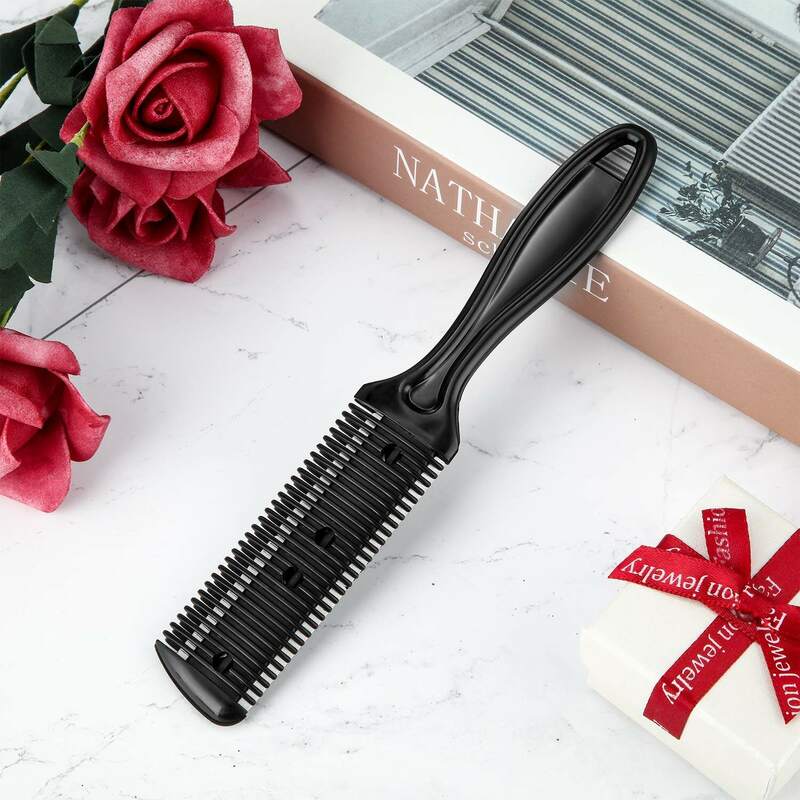 Hair Cutting Comb Hair Brushes With Razor Blades Hair Trimmer Cutting Thinning Tool Professional Styling Barber Cutter Accessory
